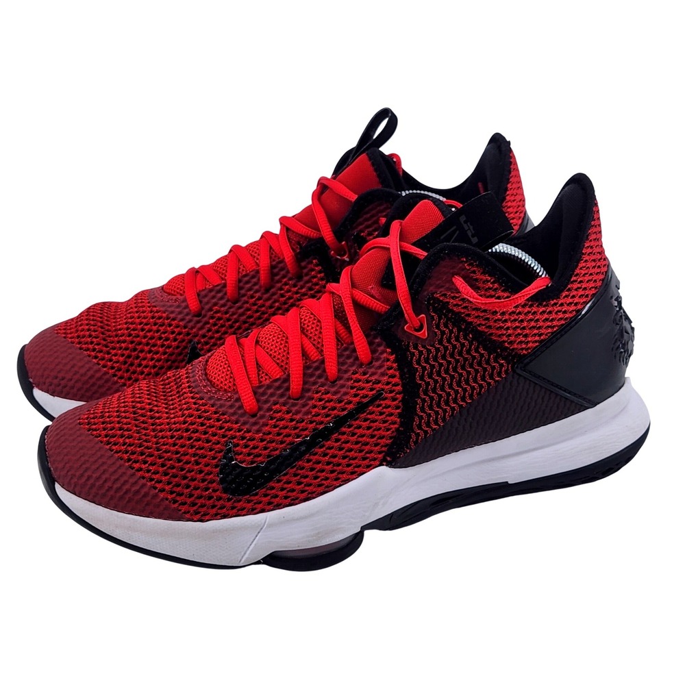 Nike LeBron Witness 4 Mens Size 11 Red Black Basketball Shoes BV7427-002 Lion